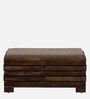 Siena Sheesham Wood Shoe Rack In Scratch Resistant Provincial Teak Finish With Light Beige Cushion