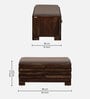Siena Sheesham Wood Shoe Rack In Scratch Resistant Provincial Teak Finish With Light Beige Cushion
