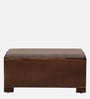 Siena Sheesham Wood Shoe Rack In Scratch Resistant Provincial Teak Finish With Light Beige Cushion