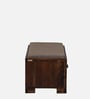 Siena Sheesham Wood Shoe Rack In Scratch Resistant Provincial Teak Finish With Light Beige Cushion
