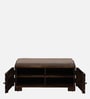 Siena Sheesham Wood Shoe Rack In Scratch Resistant Provincial Teak Finish With Light Beige Cushion