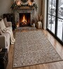 Sienna & Ivory Geometric Wool And Cotton 8 X 5 Feet Hand Tufted Carpet