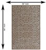 Sienna & Ivory Geometric Wool And Cotton 8 X 5 Feet Hand Tufted Carpet