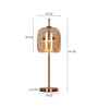 Sienna Amber Glass Table Lamp Gold Metal Body Tri-Color LED Modern Decorative Bedside Lamp
