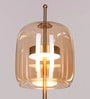 Sienna Amber Glass Table Lamp Gold Metal Body Tri-Color LED Modern Decorative Bedside Lamp