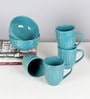 Green Mug with Serving Bowls Set of 6