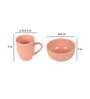Pink Mug with Serving Bowls Set of 6