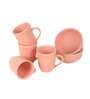 Pink Mug with Serving Bowls Set of 6