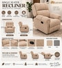 Sieria Upholstered 1 Seater Recliner in Beige Color