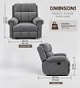 Sieria Upholstered 1 Seater Recliner in Grey Color