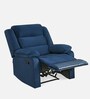 Sierra Velvet 1 Seater Manual Recliner Sofa in Blue Finish