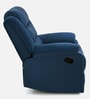 Sierra Velvet 1 Seater Manual Recliner Sofa in Blue Finish