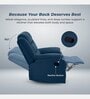 Sierra Velvet 1 Seater Manual Recliner Sofa in Blue Finish