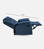 Sierra Velvet 1 Seater Manual Recliner Sofa in Blue Finish
