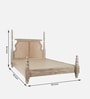 Siesta Queen Size Bed In White distressed Finish