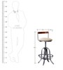 Siglo Bar Chair in Silver Finish
