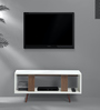 Sigma TV Unit in White & Dark Oak finish