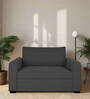 Sigma Fabric 1 Seater Sofa In Charcoal Grey Colour