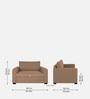 Sigma Fabric 1 Seater Sofa In Cosmic Beige Colour