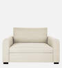 Sigma Fabric 1 Seater Sofa In Ivory Cream Colour