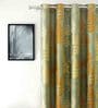 Multicolor Polyester Floral 9ft Blackout Eyelet 2 Pcs Door Curtains