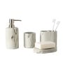 Abstract Marble Signature 4-Piece Bathroom Organizer Set
