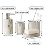 Abstract Marble Signature 4-Piece Bathroom Organizer Set