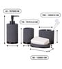 Charcoal Signature 4-Piece Bathroom Organizer Set