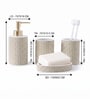 White Golden Signature 4-Piece Bathroom Organizer Set