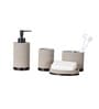 Beige Signature 4-Piece Bathroom Organizer Set