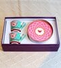 Izzhaar Signature 200ml   Pink & Green ceramic (Set of 2) Tea Cup & Saucer Set