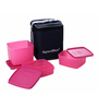 Signoraware Pink Plastic Director Special Lunch Box with Bag