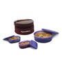 Signoraware Violet Plastic Classic Lunch Box with Bag