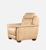 Signoria Fabric 1 Seater Motorized Recliner in Beige Colour with USB Port