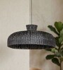 Sihadi Handcrafted Rattan/Wicker Pendant Lamp Hanging Light for Living Room Dining Room Black