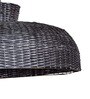 Sihadi Handcrafted Rattan/Wicker Pendant Lamp Hanging Light for Living Room Dining Room Black
