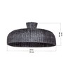 Sihadi Handcrafted Rattan/Wicker Pendant Lamp Hanging Light for Living Room Dining Room Black