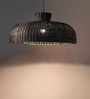 Sihadi Handcrafted Rattan/Wicker Pendant Lamp Hanging Light for Living Room Dining Room Black