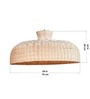 Sihadi Handcrafted Rattan/Wicker Pendant Lamp Hanging Light for Living Room Dining Room Natural