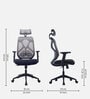 Sila Breathable Mesh Ergonomic Chair in Black & Grey Colour