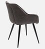 Silas Leatherette Arm Chair In Grey Colour