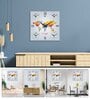 Silent Movement Multicolour MDF World Wall Clock