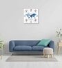 Silent Movement Multicolour MDF World Wall Clock