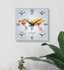 Silent Movement Multicolour MDF World Wall Clock