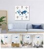 Silent Movement Multicolour MDF World Wall Clock