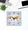 Silent Movement Multicolour MDF World Wall Clock