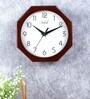 Octagon Silent Sweep Mechanism Engineered Wood Wall Clock