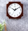 Brown Sweep Mechanism Engineered Wood Wall Clock