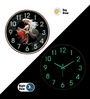 Black Koi Fish Wall Clock With Copper Ring (13 Inch)
