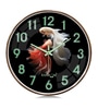 Black Koi Fish Wall Clock With Copper Ring (13 Inch)